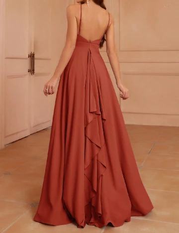 Rochie lunga SHEIN, caramiziu Maro