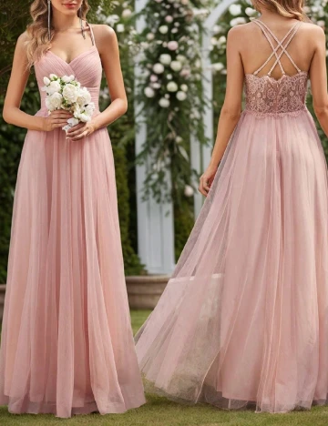 Rochie lunga Ever-Pretty, roz Roz