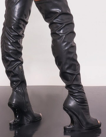 Cizme PrettyLittleThing, negru