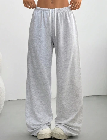 Pantaloni SHEIN, gri deschis Gri