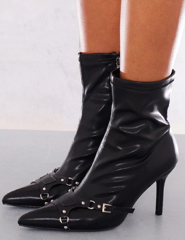 Botine PrettyLittleThing, negru