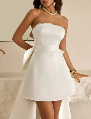 Rochie scurta SHEIN, alb Alb