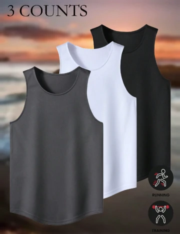 Set Maiouri 3 bucati SHEIN Plus Size Men, mix culori