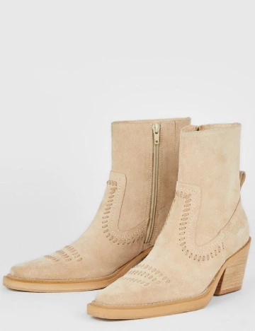 Botine Oasis, crem Crem
