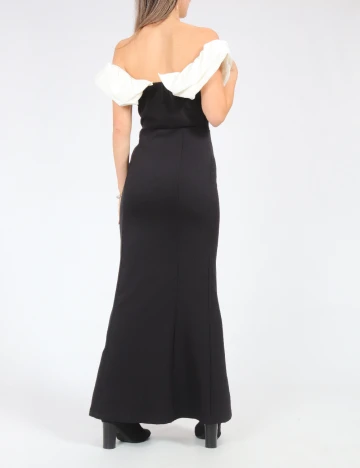 Rochie lunga SHEIN, negru/alb