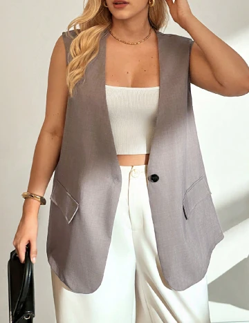 Vesta oversize SHEIN CURVE, gri Gri
