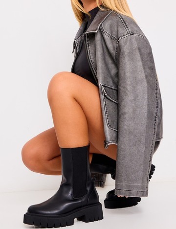 
						Ghete PrettyLittleThing, negru