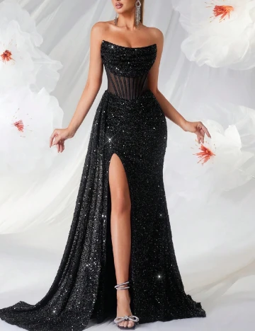 Rochie lunga SHEIN, negru Negru