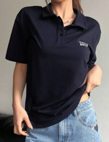 Tricou Dazy, bleumarin Albastru