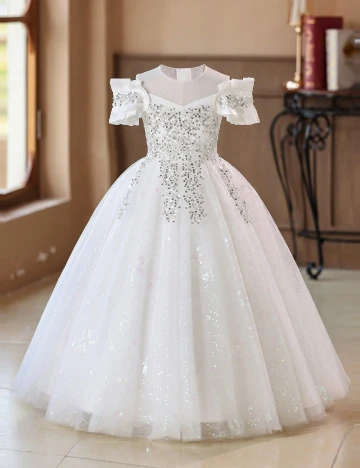 Rochie Shein Kids, alb Alb