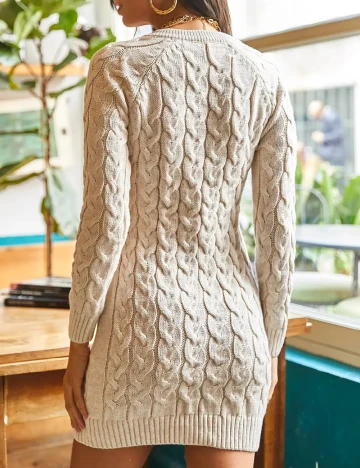 Rochie scurta SHEIN, ecru Alb