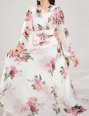 
						Rochie lunga SHEIN, floral print