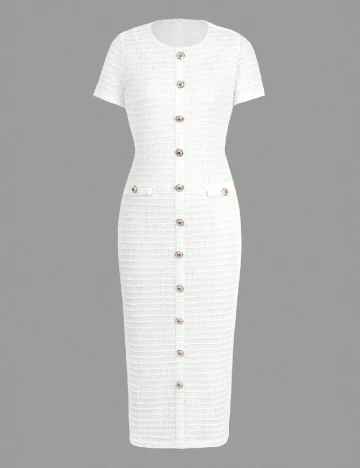 Rochie lunga SHEIN, alb Alb