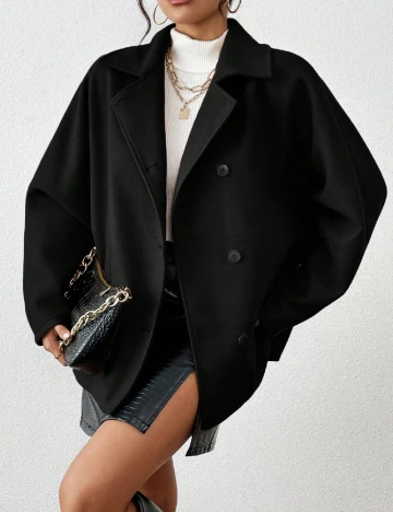 Palton SHEIN, negru Negru