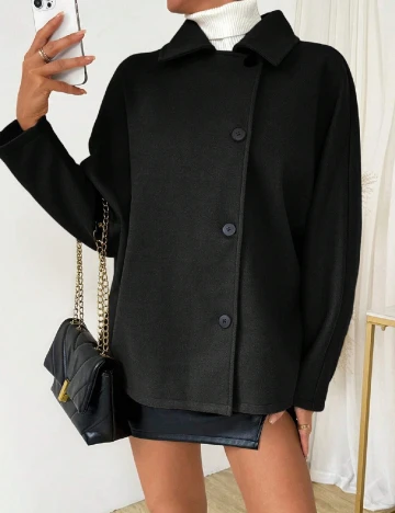Palton SHEIN, negru Negru