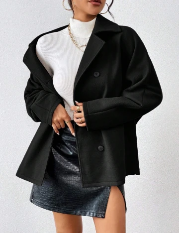Palton SHEIN, negru Negru