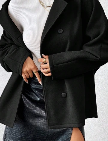 Palton SHEIN, negru Negru