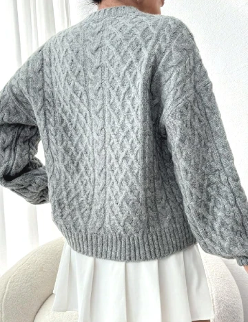 Pulover Oversize SHEIN, gri Gri