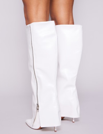 Cizme PrettyLittleThing, alb