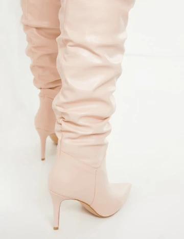 Cizme PrettyLittleThing, crem Crem
