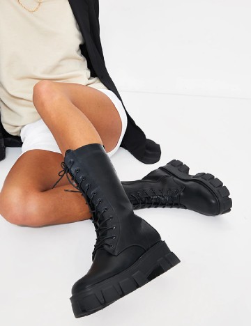 Cizme PrettyLittleThing, negru