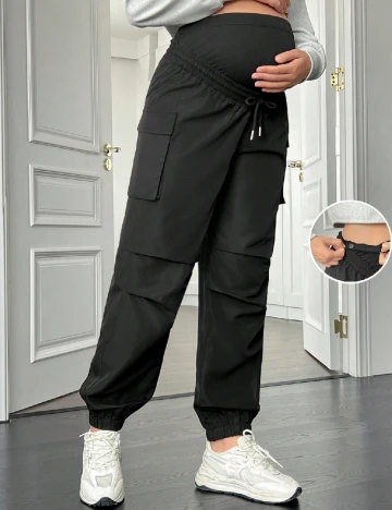 Pantaloni SHEIN Maternity, negru Negru