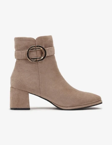 Botine PrettyLittleThing, maro deschis