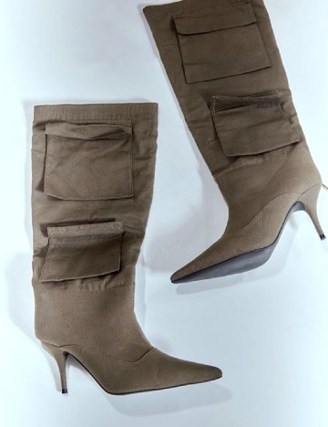 Cizme PrettyLittleThing, kaki