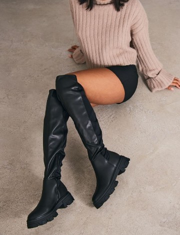 Cizme PrettyLittleThing, negru