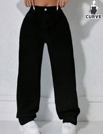 Blugi SHEIN CURVE, negru