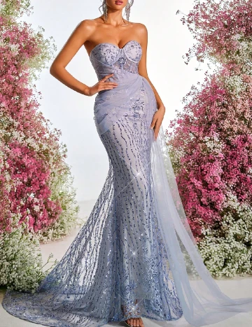 Rochie lunga SHEIN, albastru