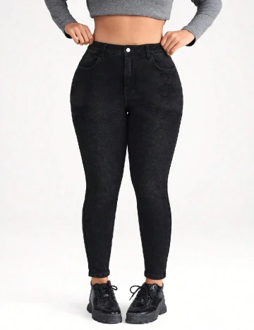 Blugi SHEIN CURVE, negru
