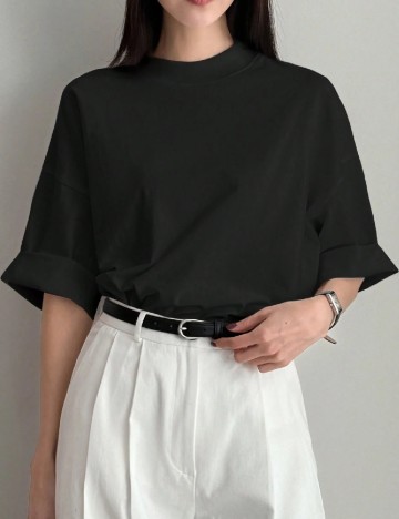 
						Tricou Oversize SHEIN, negru