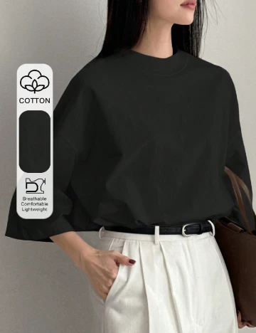 Tricou Oversize SHEIN, negru