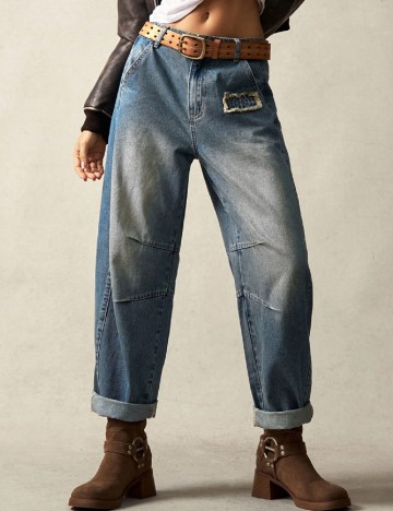 
						Blugi SHEIN CURVE, albastru