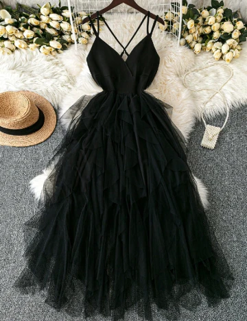 Rochie lunga SHEIN CURVE, negru Negru