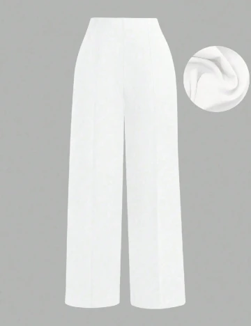 Pantaloni SHEIN CURVE, alb