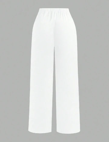 Pantaloni SHEIN CURVE, alb