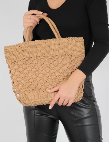 Geanta Pieces, bej, ONE SIZE