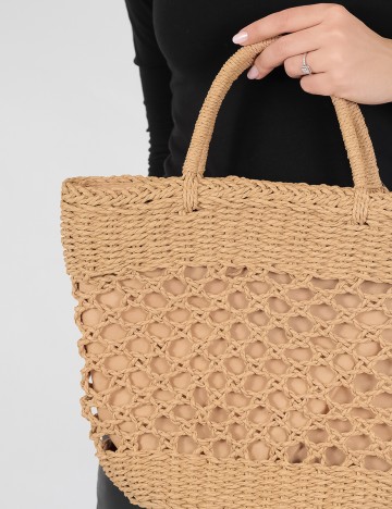 Geanta Pieces, bej, ONE SIZE