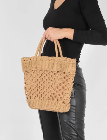 Geanta Pieces, bej, ONE SIZE