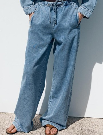 
						Pantaloni Zara, albastru