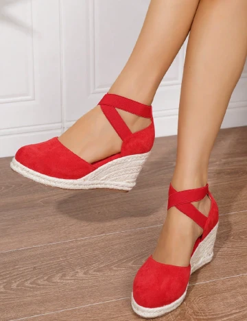 Espadrile SHEIN, rosu Rosu