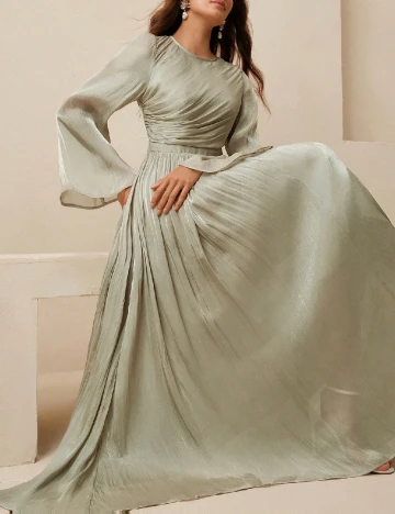 Rochie lunga Anewsta, verde Verde