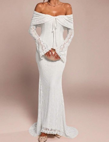 
						Rochie lunga SHEIN, alb