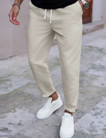 Pantaloni SHEIN, bej Crem