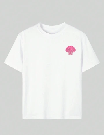 Tricou Shein Kids, alb Alb