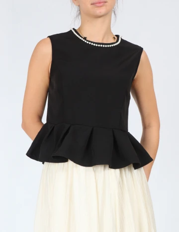 Compleu Dazy, negru/ecru