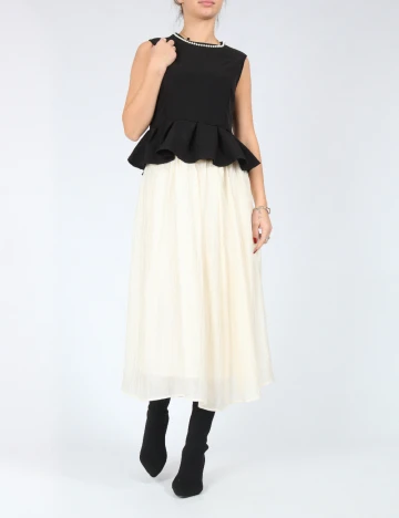 Compleu Dazy, negru/ecru