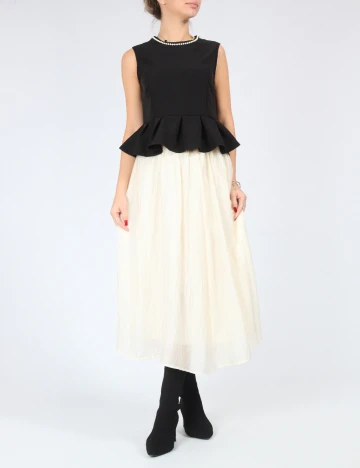 Compleu Dazy, negru/ecru